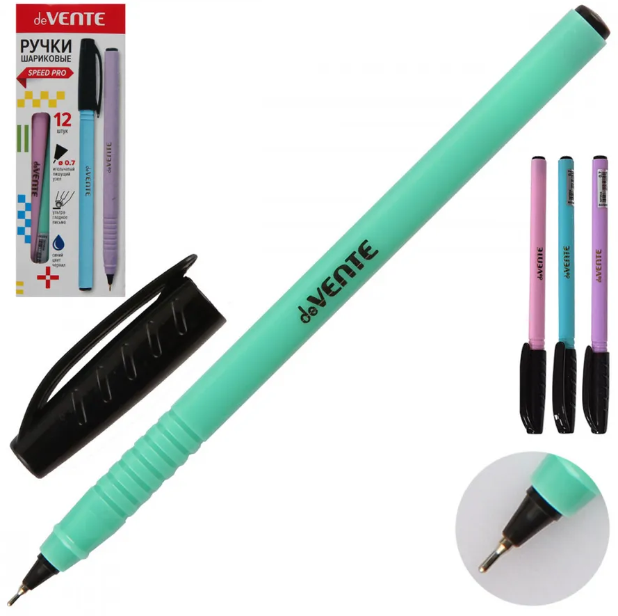 Ручка шариковая 'deVENTE. Triolino Pastel' серия Speed Pro, d=0,7 мм, масл. осн., синяя, 5073924