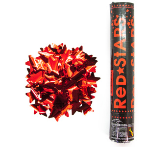 Пневмохлопушка (12/30 см), Металлизированные сердца , красный, 823127