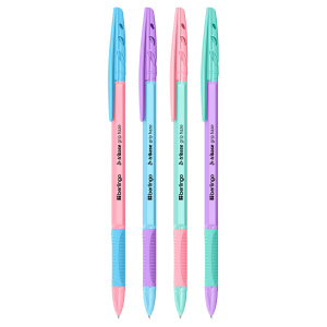 Ручка шариковая "Berlingo.Tribase grip haze", 0,7 мм, грип, синий цвет, ассорти, CBp_70966