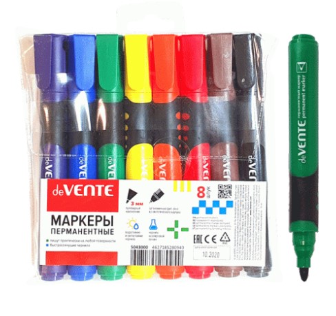 Набор маркеров перманентных 'deVENTE' (08 цветов), 5043000