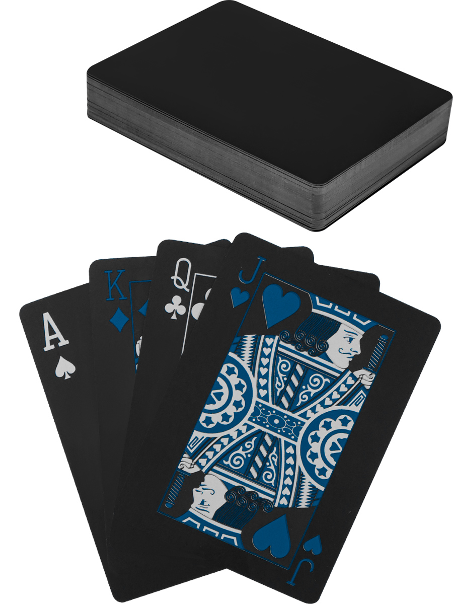 Карты игральные пластиковые, Бет, (54 шт), серебристые, ИН-8092