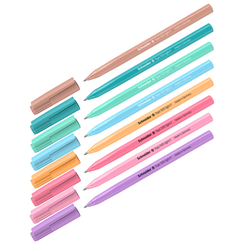 Ручка шариковая Schneider  Tops 505 F  синяя, 0,8мм, корпус пастель ассорти, 150520