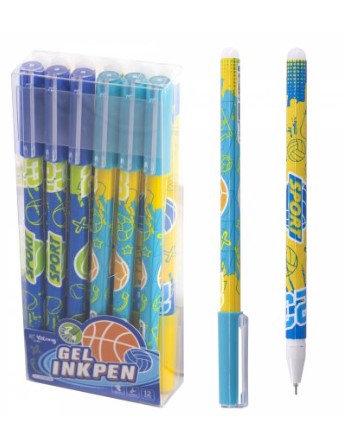 Ручка гелевая пиши-стирай Yalong 'Sport 23' 0,5 мм., синяя, игольч. наконеч., YL222608