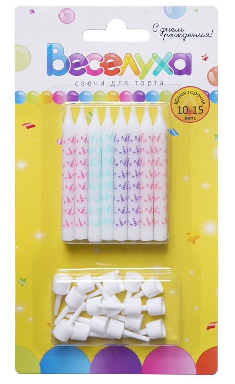 Свечи тортовые классические 'Единороги' Паттерн, 627105