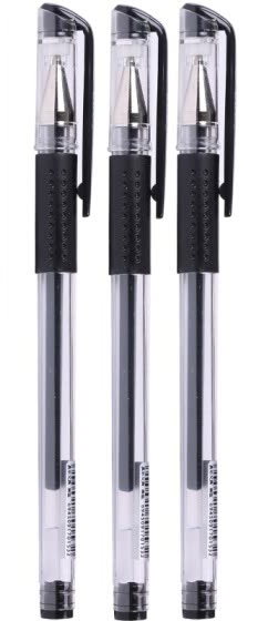 Ручка гелевая 'AODEMEI', черная, 0,5 мм, грип, GR-009;ЧЕРНАЯ;СИНЯЯ