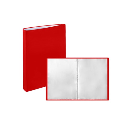 Папка 100 файлов 'KWELT' , А4 , красная , пластик 0,5 мм, КР-000525