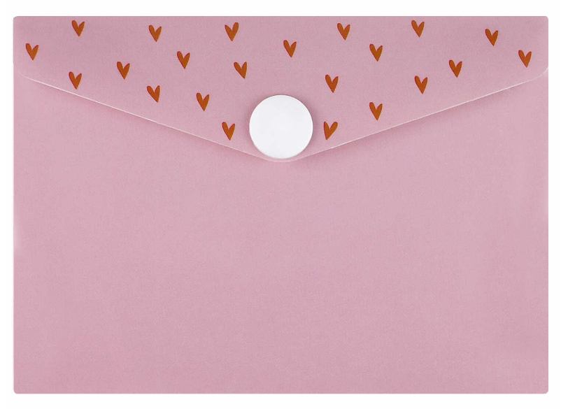 Папка для карт и визиток пластиковая, 180 мкм, розовый, 72230