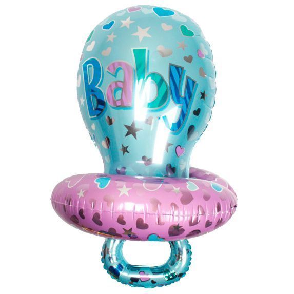 Шар фольга 'Пустышка детская' голубой 760-B-QX