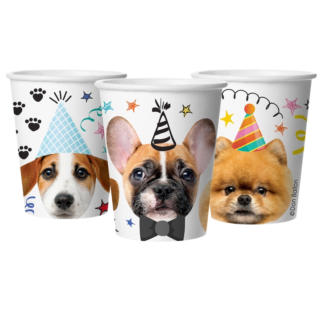 Набор стаканов бумажных , 'Собачки', 250 мл , (6 шт;уп), 77293