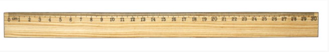 Линейка деревянная 30 см, ASMAR, (толщина 2 мм), AR-3113