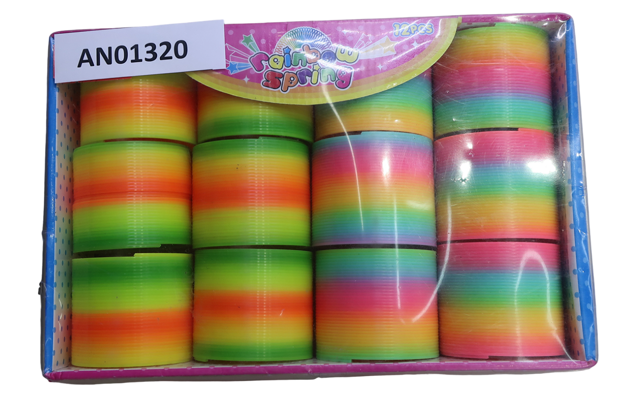 Пружинка радуга, разноцветная микс, 7х5х6х5 см, AN01320