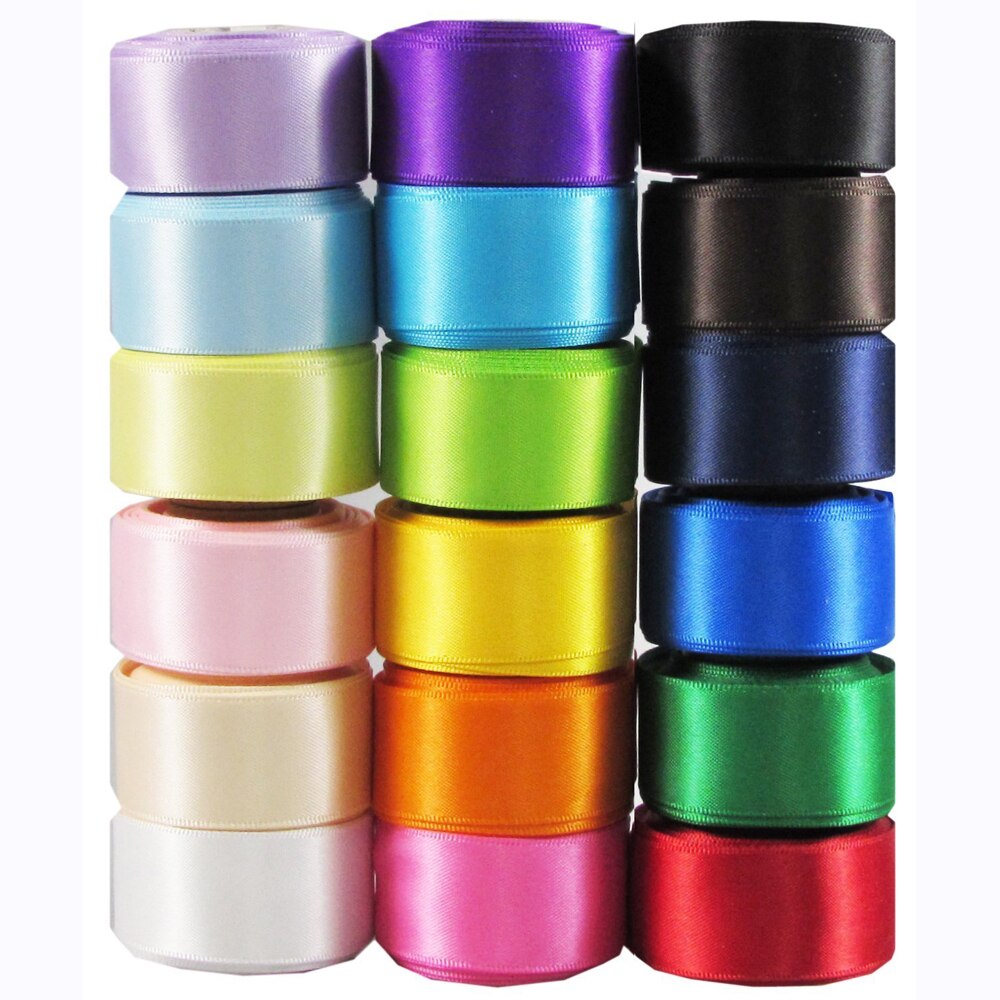 Лента 4 см. атлас, 23 метра, (ассорти)