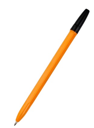Ручка шариковая WENXUAN, оранжевый корпус, черный цвет, 1мм., W-51;ЧЕРНЫЙ