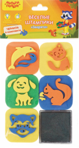 Набор штампиков для творчества "Зверята", ES_27733