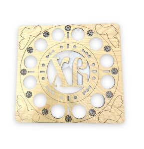 Подставка деревянная под яйца и кулич (22,5 х 22,5 х 3,5 см.), УД-8319