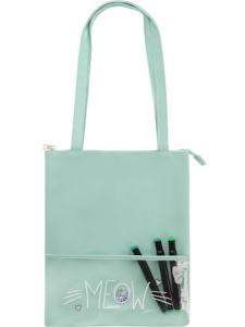 Сумка-шоппер "MEOW", 36х30 см , цвет бирюзово-голубой, СМ-1114