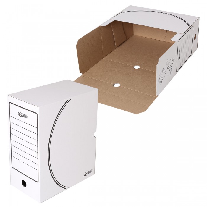 Короб архивный, ширина 150 мм (260x150x325 мм) гофрокартон, белый;ASR 7119;7122 (АС-13)