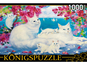 26. Konigspuzzle. ПАЗЛЫ 1000 элементов. РУКK1000-6631 Г. КОТИНОВА. ЦВЕТЫ ЛЕТО МОРЕ