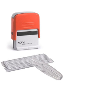 Штамп самонаборный Colop, 3 стр., 1 касса, пластик, 14х38 C20/3-SET