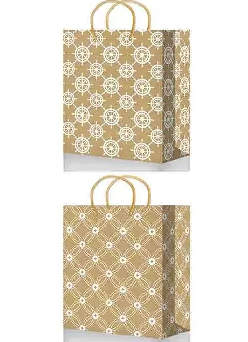 Пакет подарочный крафтовый , 264х327х136 ,  mix LK, L019;L023;014;022