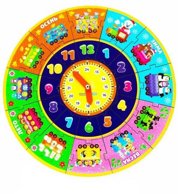 Обучающая игра Часы-пазл. Путешествие во времени, 094301