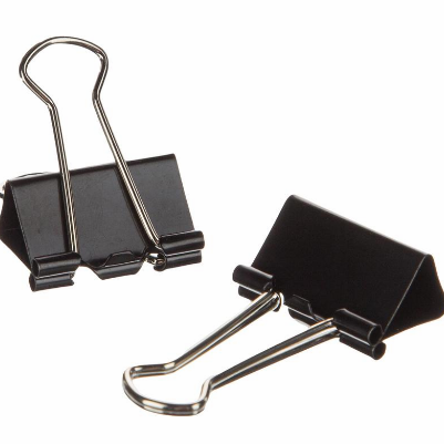 Зажимы KWELT, черные 19 мм, (12 шт;уп), K-04394