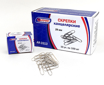 Скрепки 'ASMAR', (100 шт;уп), AR-3313
