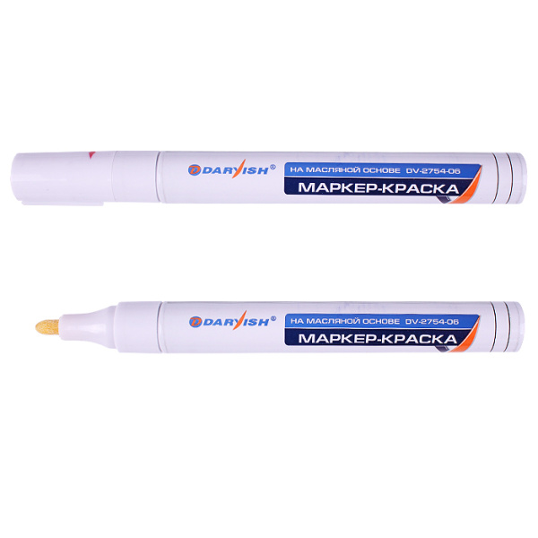Маркер-краска Darvish 2 мм., на масл. основе, белый, DV-2754-06